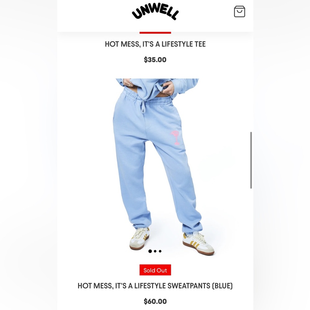 Alix Earle unwell sweatpants, never worn, size medium